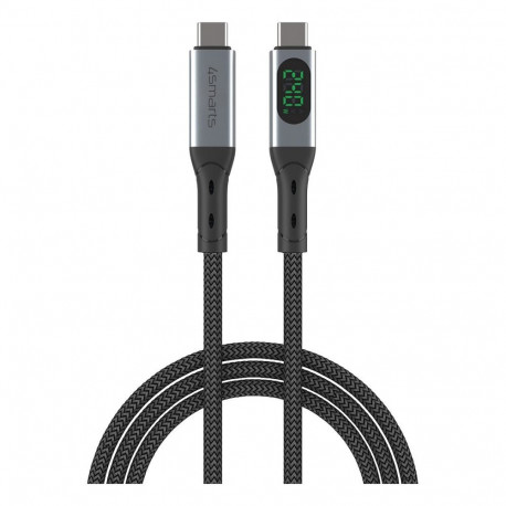 "4smarts USB4 Kabel DigitCord Enterprise 240W 1.5m. schwarz"
