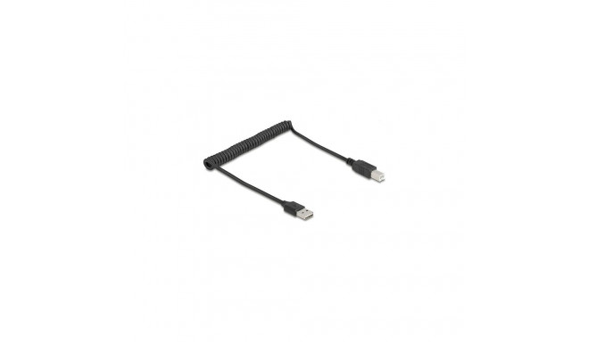 Delock EASY-USB 2.0 tüüp-A pistik - USB tüüp-B spiraalkaabel
