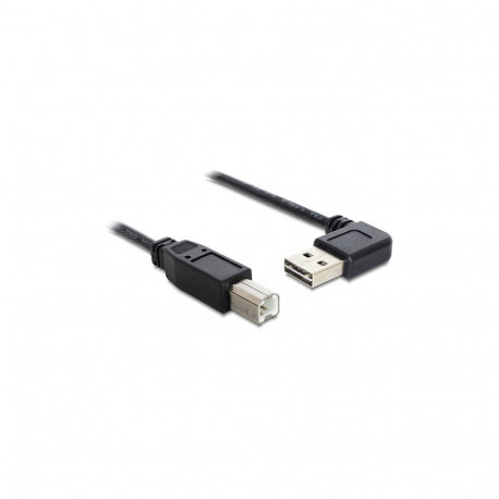 "DELOCK Easy-USB-Kabel 2.0 A(gewinkelt re/li) -> B 0.5m schw"