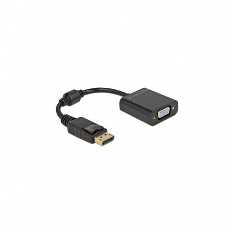 Delock DisplayPort 1.2 pistik - VGA pesa passiivne must adapter