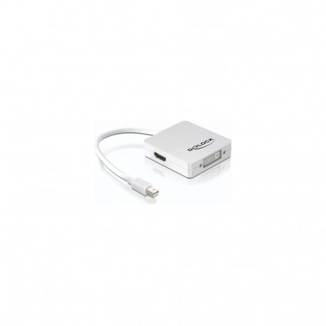 "Adapter mini DisplayPort 1.1 Stecker > DisplayPort / HDMI / DVI Buchse Passiv weiß"