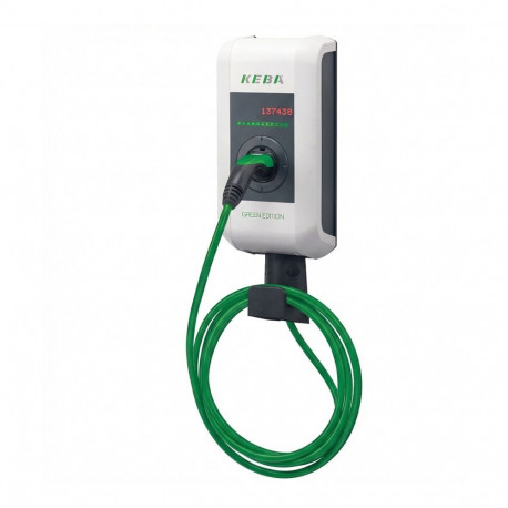 KEBA KC-P30-EC240422-L0R-GE c-seeria EN Type2 6m kaabel 22kW-RFID-ME - roheline väljaanne