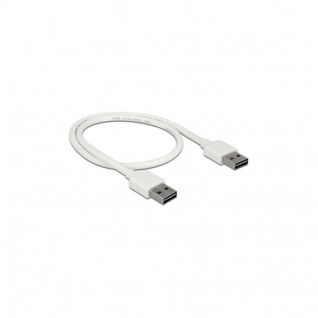 "Kabel EASY-USB 2.0 Typ-A Stecker > EASY-USB 2.0 Typ-A Stecker 0,5 m weiß"
