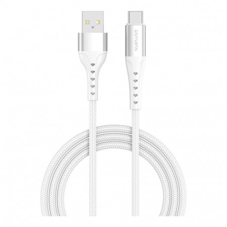 "4smarts USB-A auf USB-C Kabel PrimeCord 18W 1.5m. weiss"