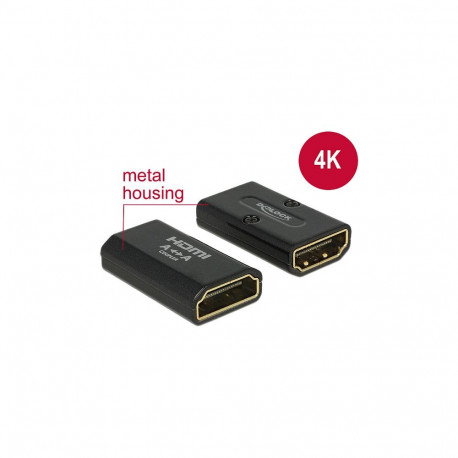 HDMI-adapter suure kiiruse ja Ethernetiga, HDMI-A pesa > HDMI-A pesa, 4K soovahetusadapter, must