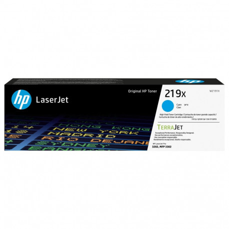"HP 219X High Yield Cyan Original LaserJet Toner Cartridge"