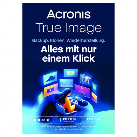 "Acronis True Image Essentials - 1 Computer - 1 year subscription - ESD-DownloadESD"