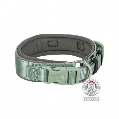 Dog collar Trixie Premium Green Graphite S/M 33-42 cm
