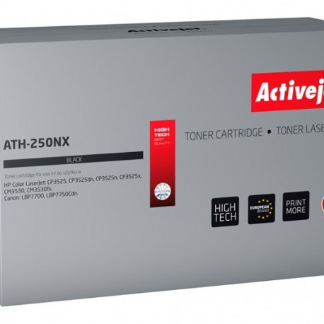 Activejet ATH-250NX toner (replacement for HP 504X CE250X, Canon CRG-723HB; Supreme; 10500 pages; bl