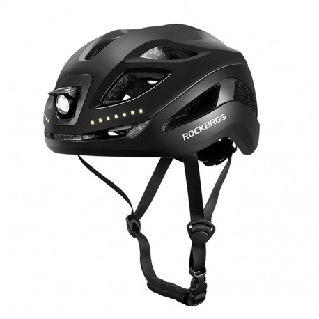 Rockbros ZK-077 Bike Helmet with Integrated Multi-Directional Lighting 57-61 cm - Black