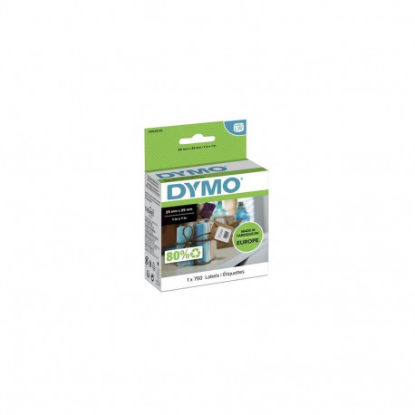 DYMO Authentic LabelWriter Small Multi-Purpose Labels | 25mm x 25mm | Roll of 750 Easy-Peel Labels |
