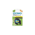 DYMO Branded LetraTag Plastic Labels | 12 mm x 4 m Roll | Black Print on Yellow | MultipurposeSelf-A