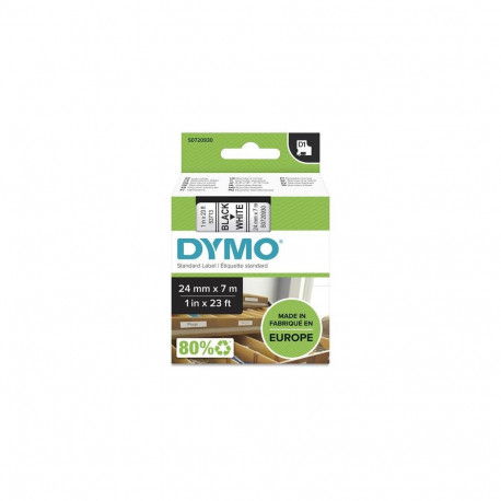 DYMO Authentic D1 Labels | Black Print on White | 24mm x 7m | Self-Adhesive Labels for LabelManager 