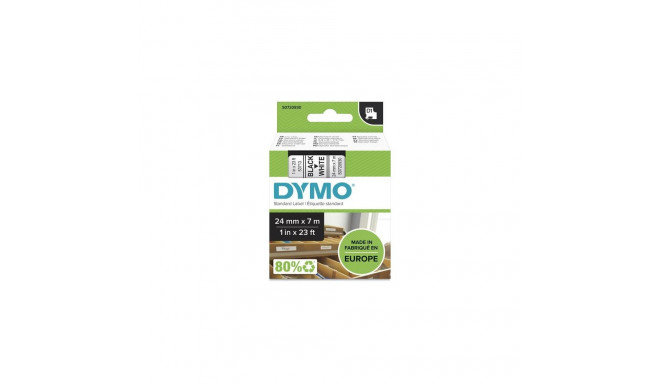 DYMO Authentic D1 Labels | Black Print on White | 24mm x 7m | Self-Adhesive Labels for LabelManager 