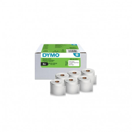 DYMO Authentic LabelWriter Shipping Labels | 102 mm x 210 mm | Self Adhesive | 6 Rolls of 140 Easy-P