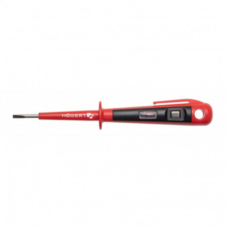 Hogert HT1S981 voltage tester, 100-500V AC, 150mm, LED display, insulated, ergonomic