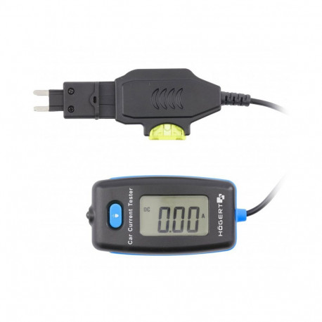Hogert HT8G435 car current tester, MTA fuse plug, 12V, LCD display, compact