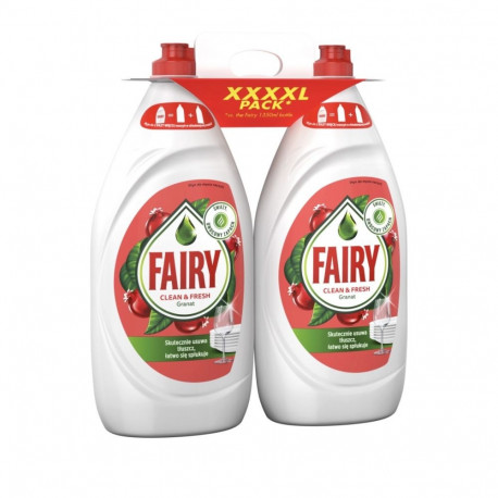 Fairy Clean & Fresh Pomegranate Dishwashing Liquid 2×1350ml