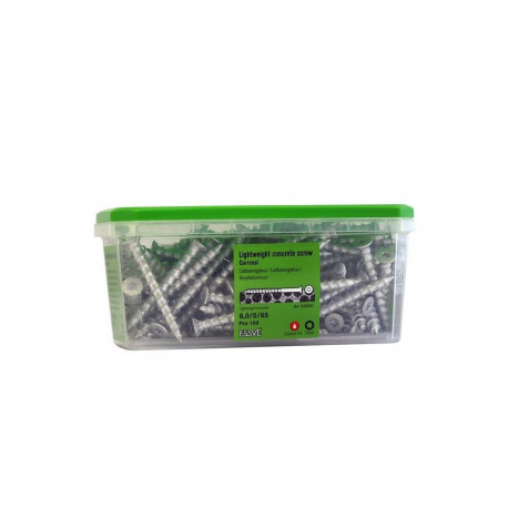 LIGHTW CONCR SCREW 8X65 100 PCS