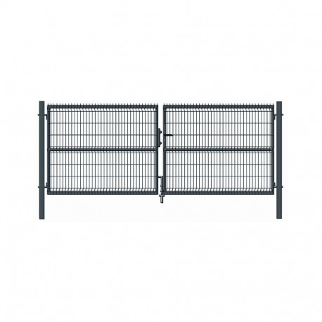 GREY GATE WITH PANEL INFIL 400X153CM