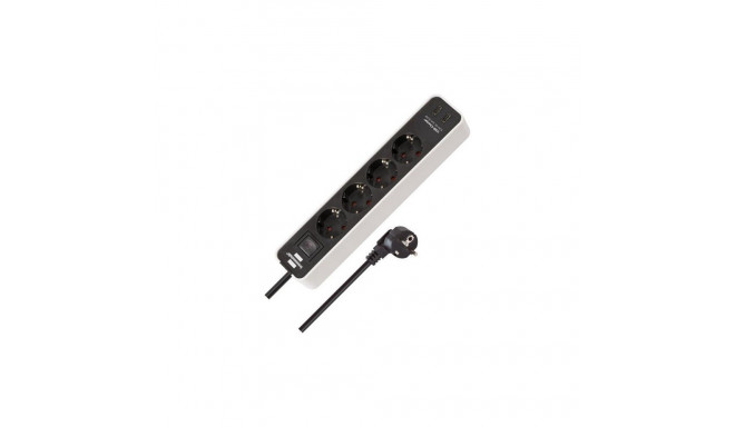 CORD EXT 4 SOCKET WITH 2 USB C 1.5M
