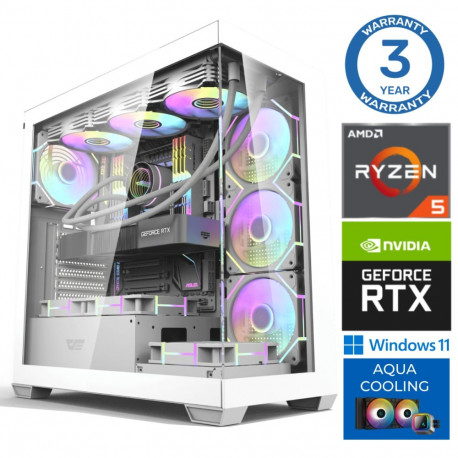 INTOP AQUA Ryzen 5 7600X 64GB DDR5 1TB SSD M.2 NVME+4TB RTX5050 8GB WIN11