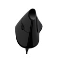 Ergonoomiline vertikaalne USB hiir, must
