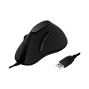 Ergonoomiline vertikaalne USB hiir, must