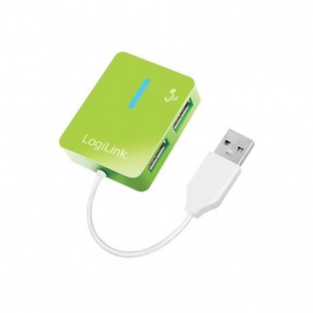 USB2.0 Hub 4-port, smile ,green