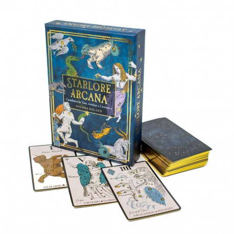 Tarot Card Deck - Starlore Arcana 56 Cards with Instructional Book 13.4 x 18.9 cm