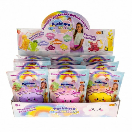 Masa plastyczna chmurkolina z magiczną folią display 12 sztuk