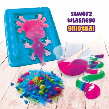 Slime'i teaduskomplekt – aksolotlikujuline pigistatav mänguasi