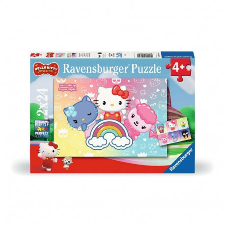 Puzzle 2x24 elementy hello kitty