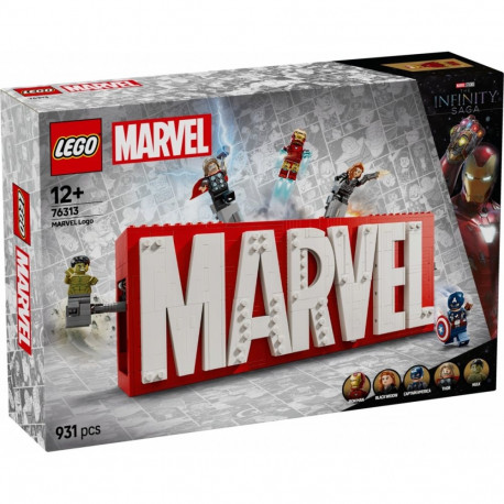 superkangelaste klotsid 76313 Marvel logo minifiguuridega