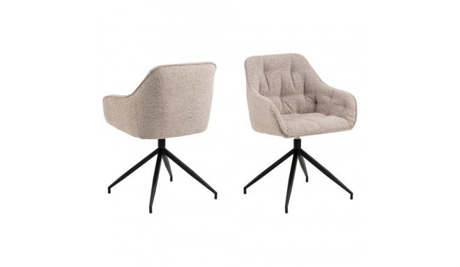 Söögitool BROOKE käetoega pöörlev, beež