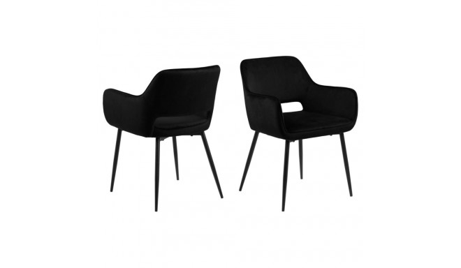 Söögitool RANJA käetoega, must