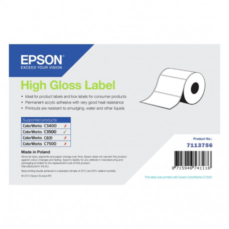 "EPSON High Gloss Label 76x51mm 610 Etiketten, Die-Cut"