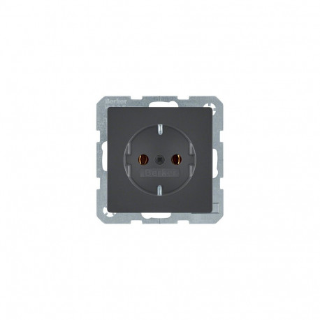 "Berker 47436086 Steckdose SCHUKO Q.1/Q.3 anthrazit, samt"