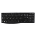 "Logitech Wireless Keyboard K270, Schwarz, Kabellos via USB-Empfänger, Schweiz"