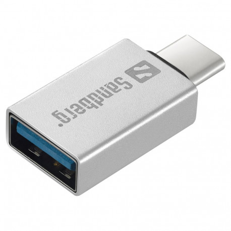 Sandberg 136-24 USB-C > USB 3.0 (ST-BU) hõbedane adapter