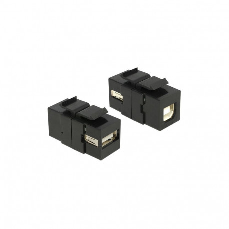 "Keystone Modul USB 2.0 A Buchse > USB 2.0 B Buchse schwarz"
