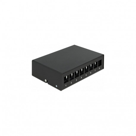 "Delock Keystone Patchpanel 8 Port schwarz"