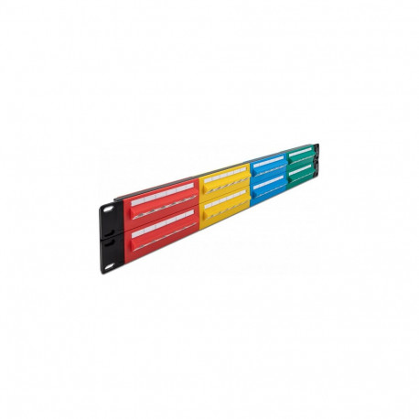 "19"" Patchpanel 48 Port Cat.5e 2 HE farbig"
