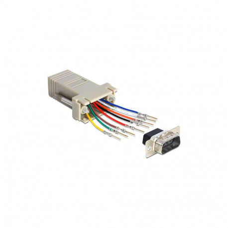 "Adapter D-Sub 9 Pin Stecker > RJ45 Buchse Montagesatz"