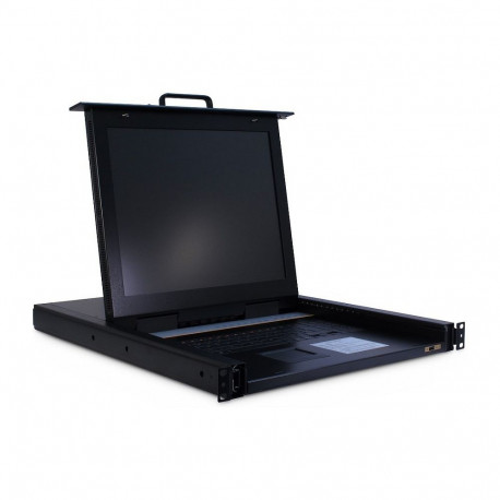 Inter-Tech 17" 8-pordiline saksa KVM LCD-lüliti (USB - PS/2 VGA)