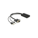 Delock VGA, DB-15, USB > HDMI adapter