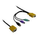 Inter-Tech 17" 8-pordiline saksa KVM LCD-lüliti (USB - PS/2 VGA)