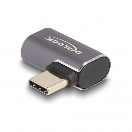 Delock USB adapter 40 Gbps USB Type-C PD 3.0 100 W pistik-pesa nurga all vasakule / paremale 8K 60 H