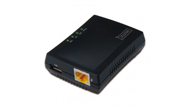 "DIGITUS USB-Netzwerkserver 1-Port +Printserver, NAS-&USB-HUB"