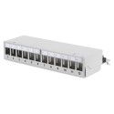 "DIGITUS Patchpanel 1HE 12-Port Modular Desktop SOHO grau"